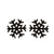 1 Pair Fashion Snowflake Plating 304 Stainless Steel 18K Gold Plated Ear Studs