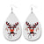 1 Pair Fashion Snowman Snowflake Elk Pu Leather Iron Drop Earrings