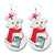 1 Pair Fashion Snowman Snowflake Elk Pu Leather Iron Drop Earrings