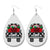 1 Pair Fashion Snowman Snowflake Elk Pu Leather Iron Drop Earrings