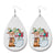 1 Pair Fashion Snowman Snowflake Elk Pu Leather Iron Drop Earrings