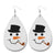 1 Pair Fashion Snowman Snowflake Elk Pu Leather Iron Drop Earrings