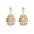 1 Pair Fashion Solid Color Inlay Alloy Rhinestones Glass Drop Earrings