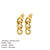 1 Pair Fashion Solid Color Plating Chain Hollow Out Stainless Steel Drop Earrings