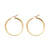 1 Pair Fashion Solid Color Plating Stainless Steel Hoop Earrings