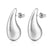 1 Pair Fashion Solid Color Plating Titanium Steel Earrings