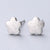 1 Pair Fashion Star Heart Shape Fish Tail Sterling Silver Plating Ear Studs