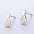 1 Pair Fashion Star Heart Shape Fish Tail Sterling Silver Plating Ear Studs