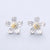 1 Pair Fashion Star Heart Shape Fish Tail Sterling Silver Plating Ear Studs