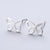 1 Pair Fashion Star Heart Shape Fish Tail Sterling Silver Plating Ear Studs