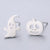 1 Pair Fashion Star Heart Shape Fish Tail Sterling Silver Plating Ear Studs