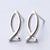 1 Pair Fashion Star Heart Shape Fish Tail Sterling Silver Plating Ear Studs