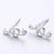 1 Pair Fashion Star Heart Shape Fish Tail Sterling Silver Plating Ear Studs