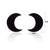 1 Pair Fashion Star Moon Stainless Steel Plating Ear Studs