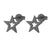 1 Pair Fashion Star Moon Stainless Steel Plating Ear Studs