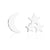 1 Pair Fashion Star Moon Stainless Steel Plating Ear Studs