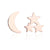 1 Pair Fashion Star Moon Stainless Steel Plating Ear Studs