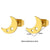 1 Pair Fashion Star Moon Stainless Steel Plating Ear Studs