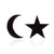 1 Pair Fashion Star Moon Stainless Steel Plating Ear Studs