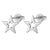 1 Pair Fashion Star Moon Stainless Steel Plating Ear Studs