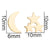 1 Pair Fashion Star Moon Stainless Steel Plating Ear Studs