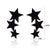 1 Pair Fashion Star Moon Stainless Steel Plating Ear Studs