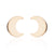 1 Pair Fashion Star Moon Stainless Steel Plating Ear Studs