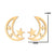 1 Pair Fashion Star Moon Stainless Steel Plating Ear Studs