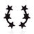 1 Pair Fashion Star Moon Stainless Steel Plating Ear Studs