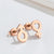 1 Pair Fashion Star Moon Wings Titanium Steel Asymmetrical Plating Hollow Out Ear Studs