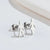 1 Pair Fashion Star Moon Wings Titanium Steel Asymmetrical Plating Hollow Out Ear Studs