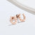 1 Pair Fashion Star Moon Wings Titanium Steel Asymmetrical Plating Hollow Out Ear Studs