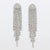 1 Pair Fashion Tassel Inlay Diamond Copper Rhinestones Drop Earrings