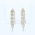 1 Pair Fashion Tassel Inlay Diamond Copper Rhinestones Drop Earrings