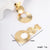 1 Pair Fashion Triangle Geometric Heart Shape Plating Stainless Steel 18k Gold Plated Dangling Earrings