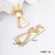 1 Pair Fashion Triangle Geometric Heart Shape Plating Stainless Steel 18k Gold Plated Dangling Earrings