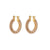 1 Pair Fashion U Shape Plating Inlay Stainless Steel Pearl Zircon Gold Plated Hoop Earrings