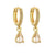 1 Pair Fashion Water Droplets Copper Plating Inlay Zircon Drop Earrings