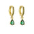 1 Pair Fashion Water Droplets Copper Plating Inlay Zircon Drop Earrings