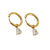 1 Pair Fashion Water Droplets Heart Shape Plating Inlay Stainless Steel Zircon Drop Earrings