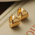 1 Pair French Style Simple Style Solid Color Plating Copper 18k Gold Plated Hoop Earrings