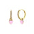 1 Pair French Style Sweet Heart Shape Copper Enamel Plating Inlay Zircon Gold Plated Drop Earrings