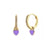 1 Pair French Style Sweet Heart Shape Copper Enamel Plating Inlay Zircon Gold Plated Drop Earrings