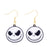 1 Pair Funny Cool Style Pumpkin Spider Web Ghost Enamel Zinc Alloy Drop Earrings