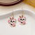 1 Pair Funny Skull Alloy Ear Hook