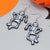 1 Pair Funny Skull Printing Arylic Drop Earrings