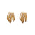 1 Pair Glam C Shape Plating Copper Gold Plated Ear Studs