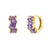 1 Pair Glam Cool Style Solid Color Copper Plating Inlay Zircon Gold Plated Earrings