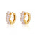 1 Pair Glam Cool Style Solid Color Copper Plating Inlay Zircon Gold Plated Earrings