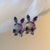 1 Pair Glam Luxurious Lady Flower Butterfly Copper Inlay Zircon Drop Earrings